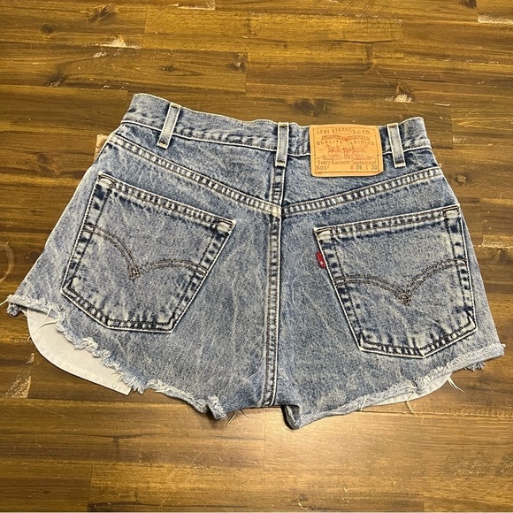 Levi’s 505 Acid Wash Cutoff Jeans Shorts 28 - Picture 4 of 5